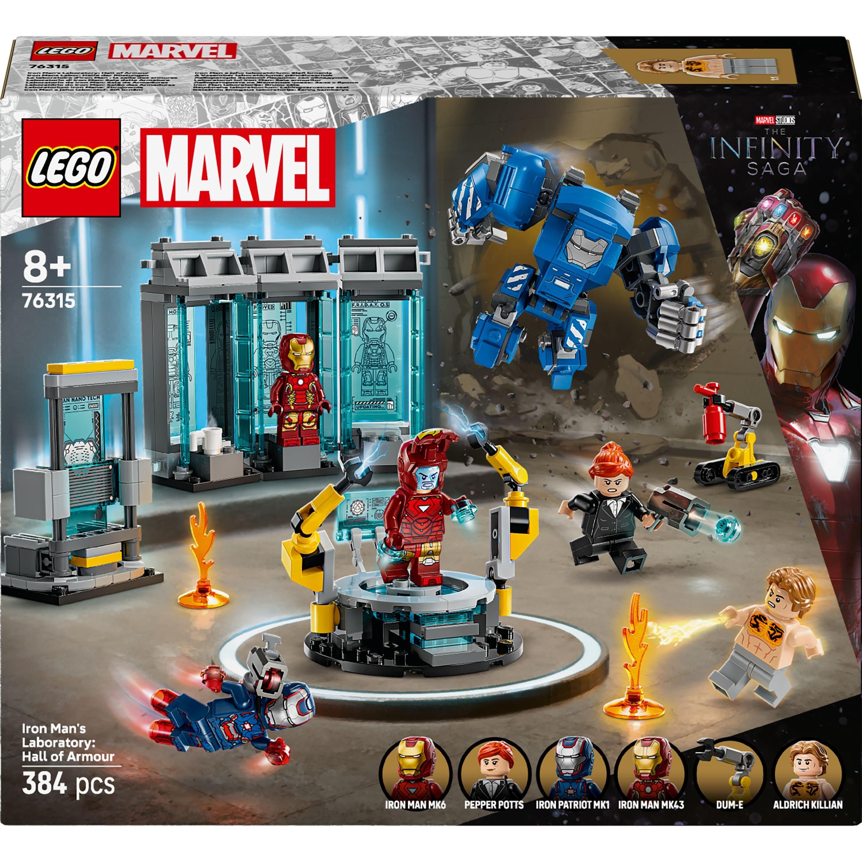 Конструктор Lego Marvel "Лаборатория Железного Человека: зал доспехов", 76315