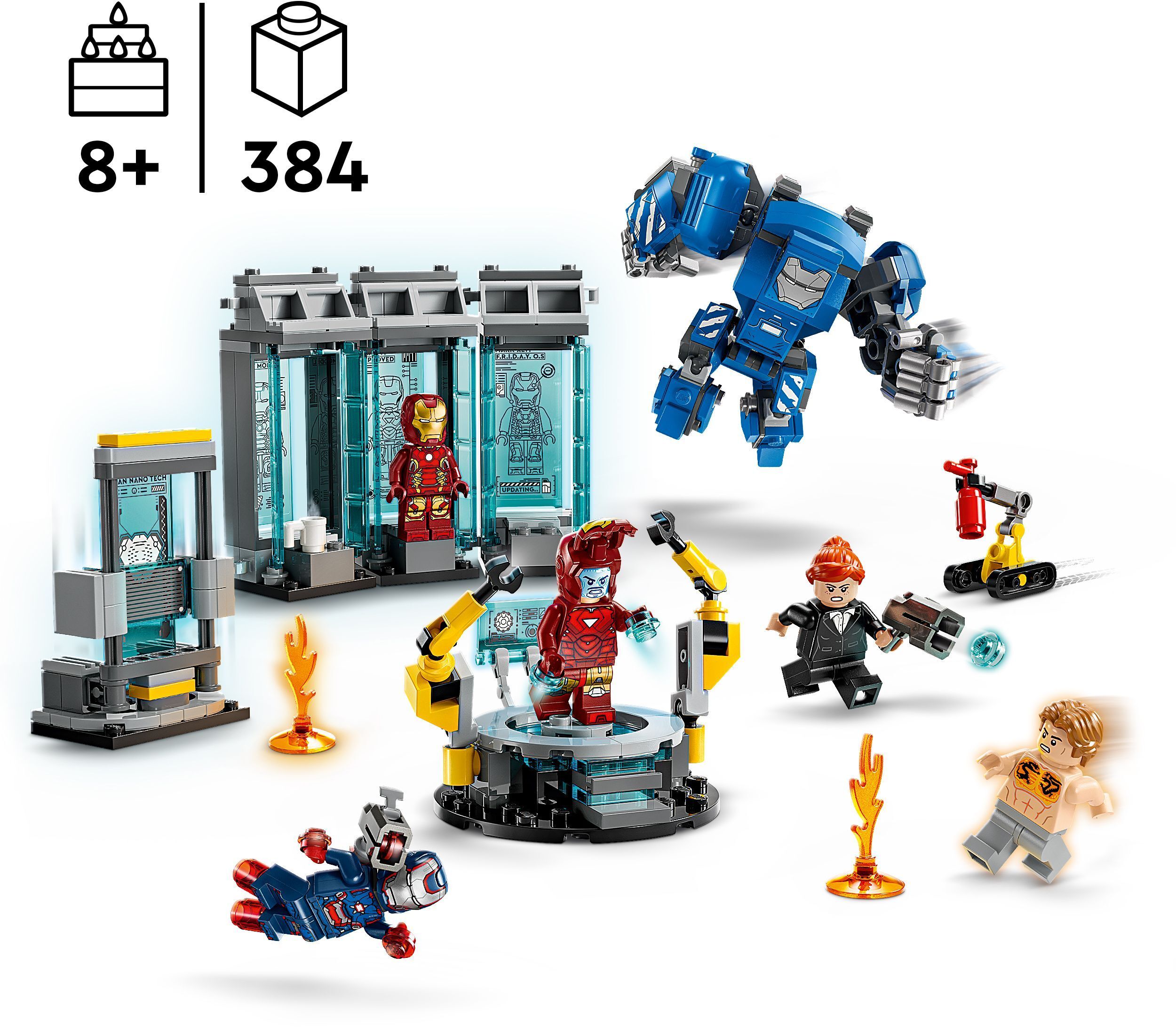 Конструктор Lego Marvel "Лаборатория Железного Человека: зал доспехов", 76315 1