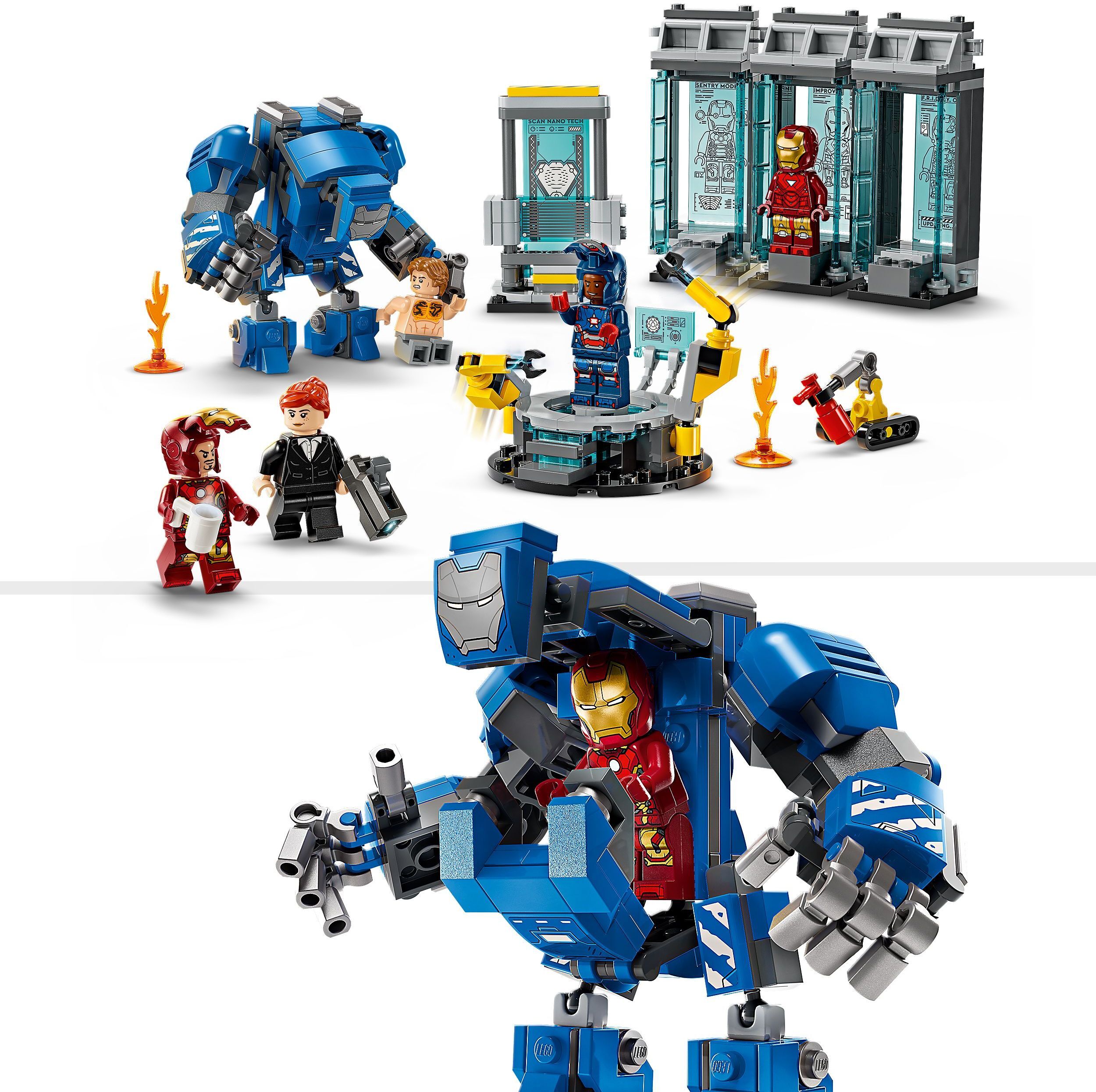 Конструктор Lego Marvel "Лаборатория Железного Человека: зал доспехов", 76315 3