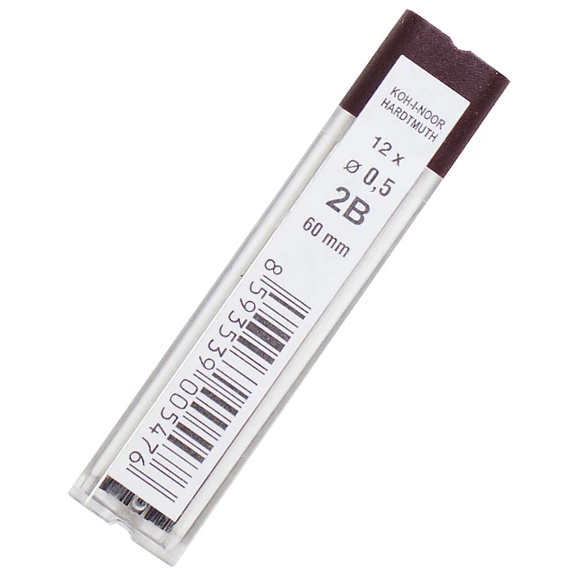Грифель 0,5 мм 2В 12 шт, KIN 4152