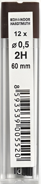 Грифель 0,5 мм 2Н 12 шт, KIN 4152 1