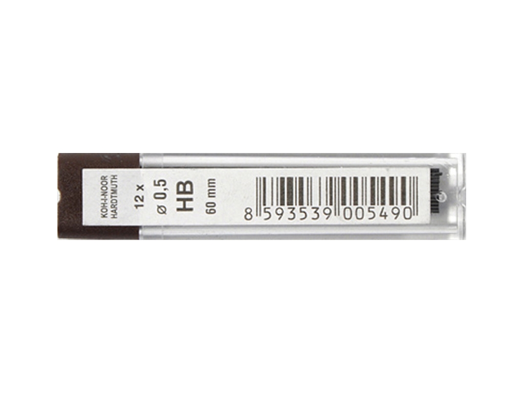 Грифель 0,5 мм HB 12 шт, KIN 4152