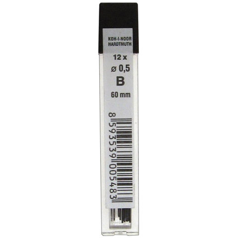 Грифель 0,5 мм В 12 шт, KIN 4152