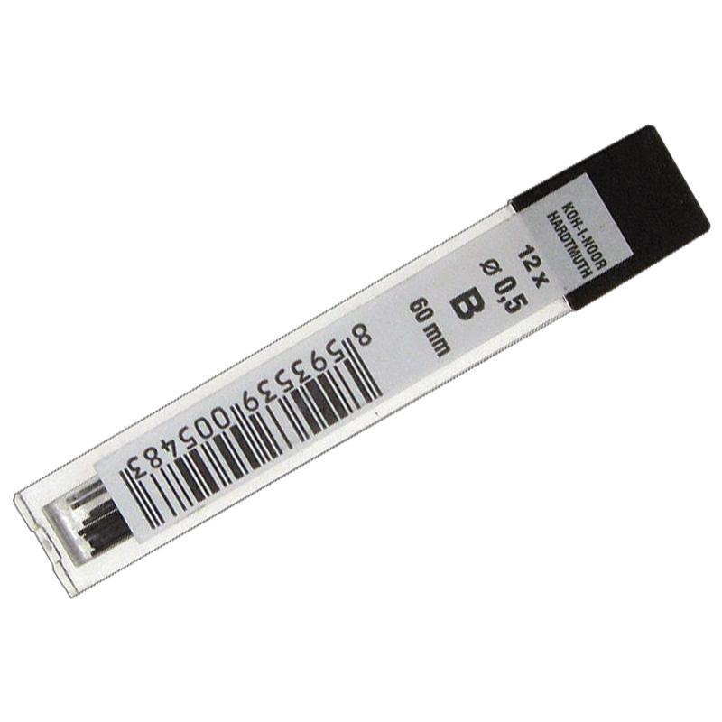 Грифель 0,5 мм В 12 шт, KIN 4152 1