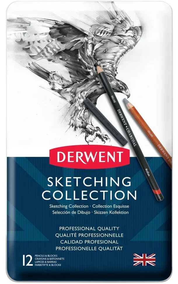 Набор "Sketching Collection" 12 шт, метал. коробка, ассорти, D-34305
