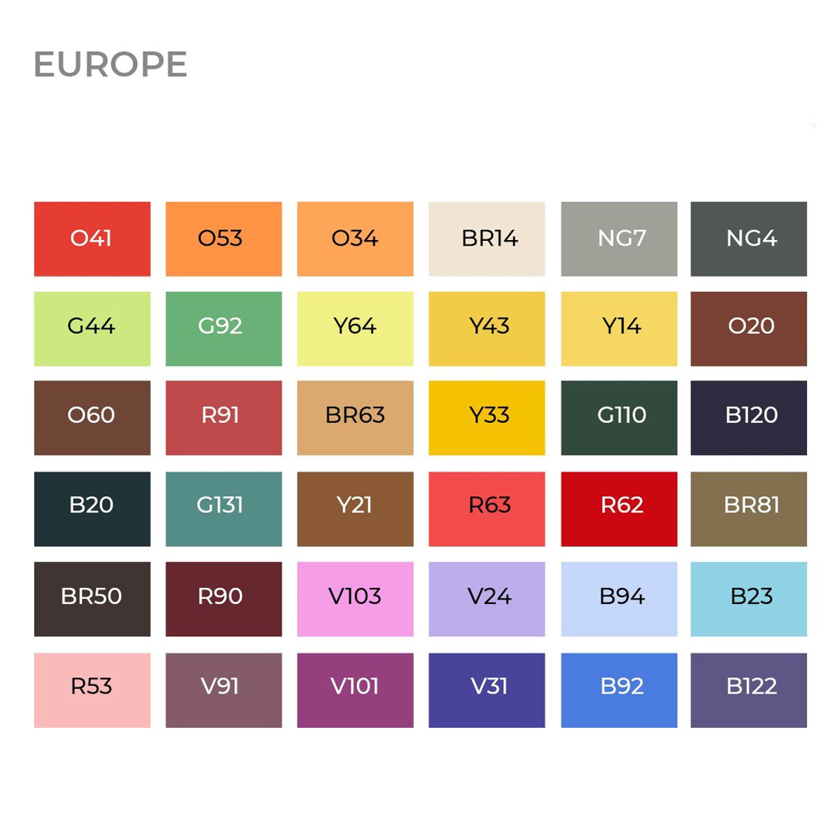 Набір маркерів SKETCHMARKER Brush Europa "Європа" 36 шт, SMB-36EUROP 2