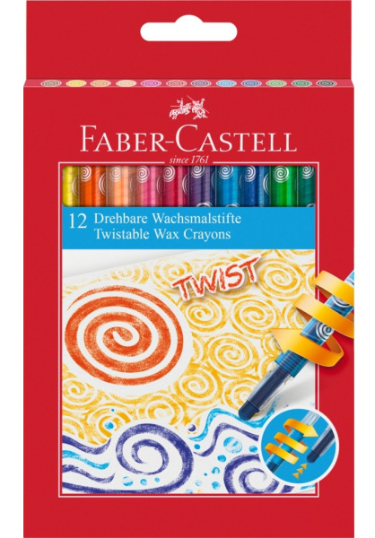 Мел восковый 24 цв. в пластиковом корпусе, 120004 Faber-Castell