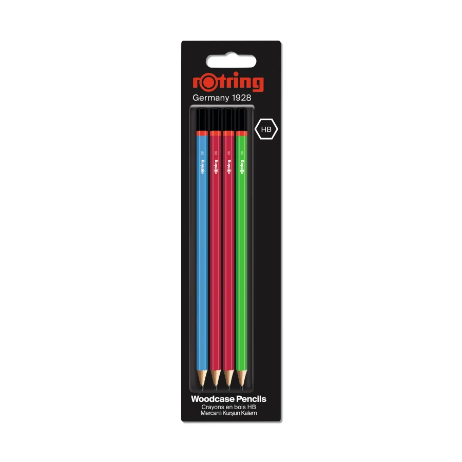 Олівець графітний Rotring WCP Core Assorted Colours HB блістер 4шт, R2094216