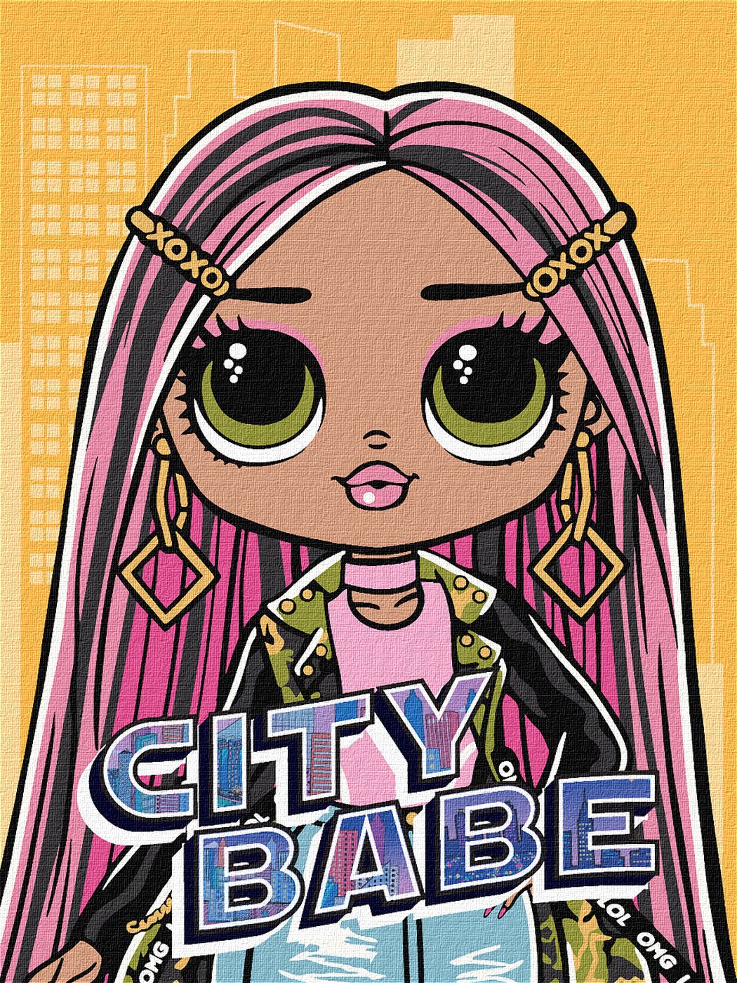 Набір для розпису по номерах "L.O.L. Surprise! O.M.G. City Babe" 30*40 см, KHO6277, ТМ "Ideyka"