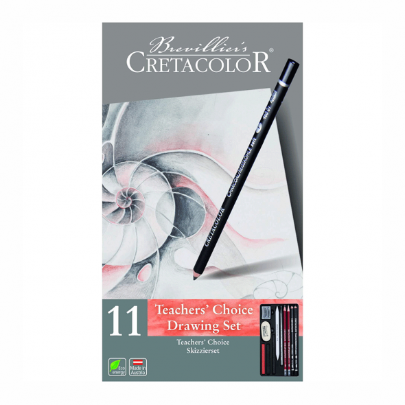 Набір олівців для рисунку Teachers choice мет. короб. 11шт. Cretacolor