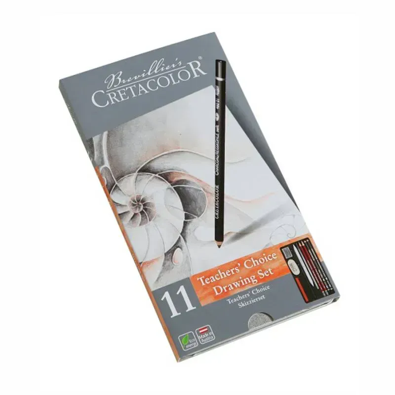 Набір олівців для рисунку Teachers choice мет. короб. 11шт. Cretacolor 1