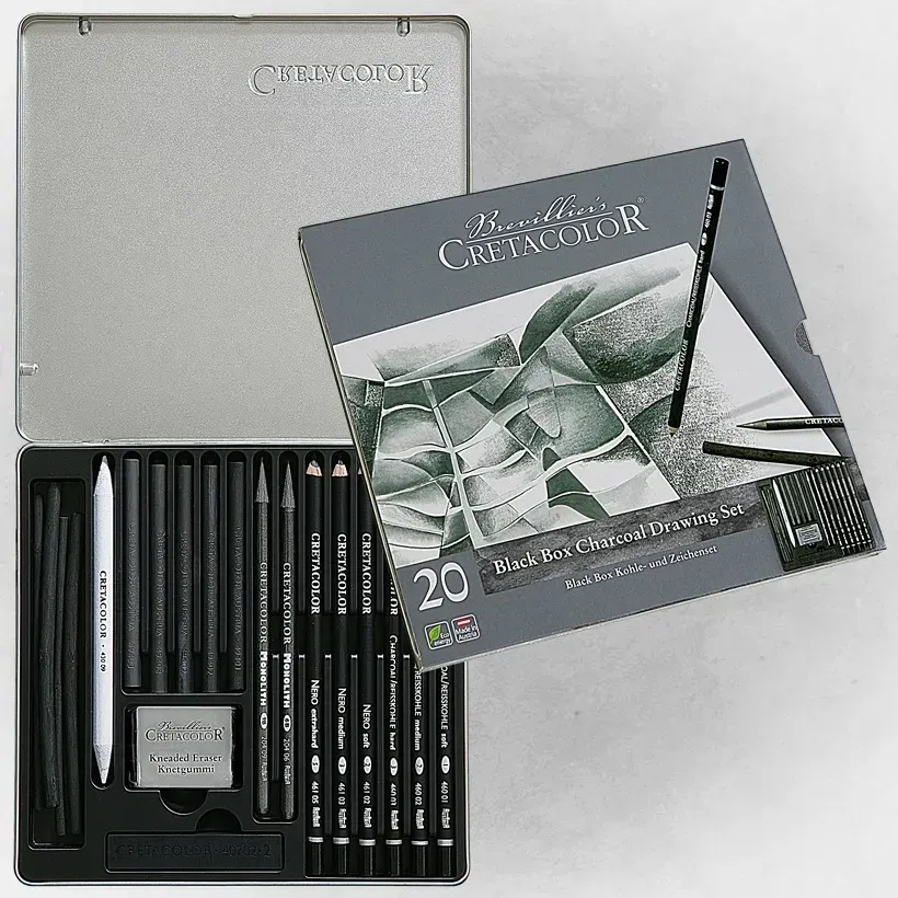 Набір олівців для рисунку Black Box мет. короб. 20шт. Cretacolor 1