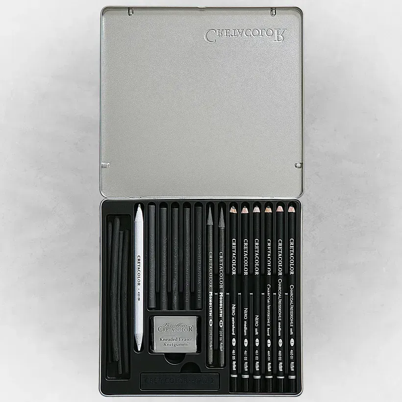 Набір олівців для рисунку Black Box мет. короб. 20шт. Cretacolor 2