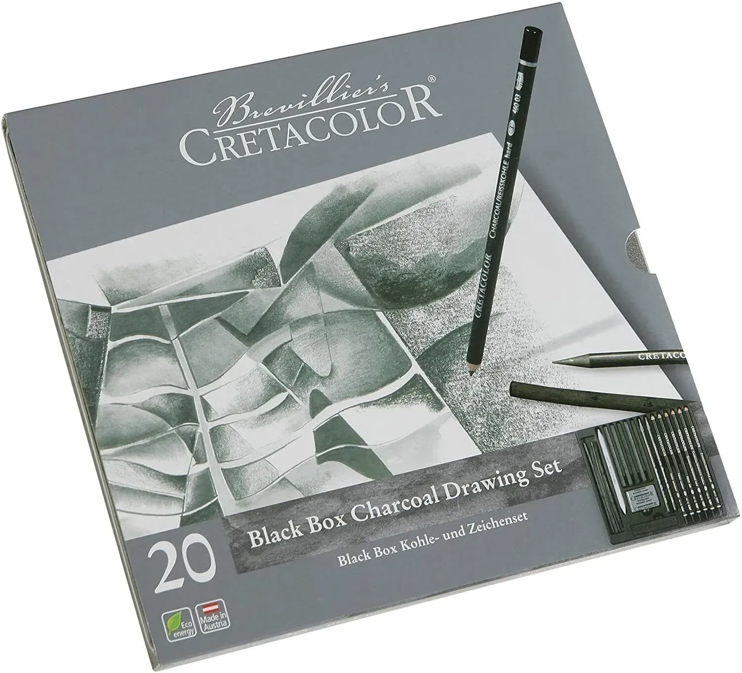 Набір олівців для рисунку Black Box мет. короб. 20шт. Cretacolor
