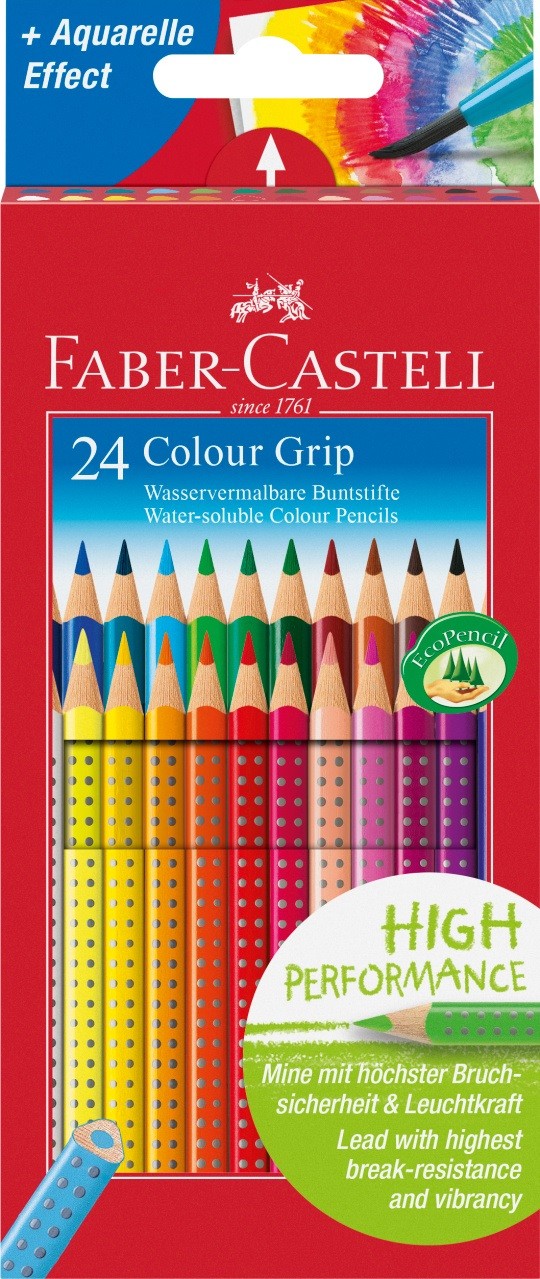 Карандаши 24 цв. Grip2001 акварельные трёхгранные, 112424 Faber-Castell, 15116 1