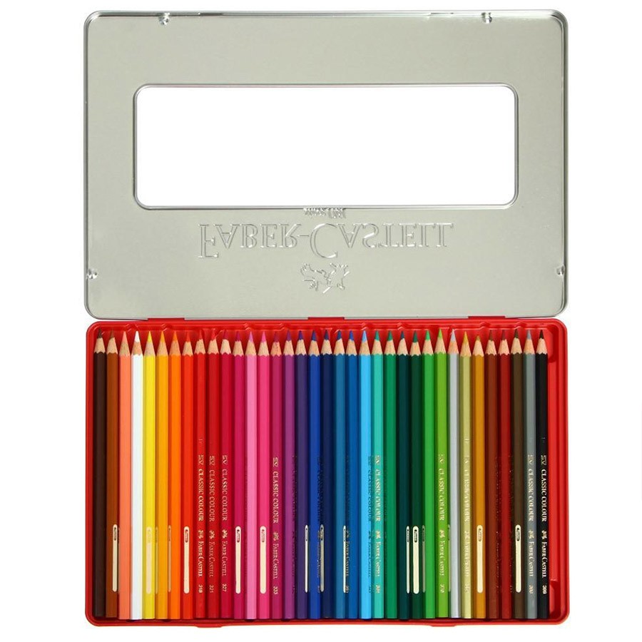 Набір олівців 36 кол. Classic з аксесуарами в мет. коробці, 115886 Faber-Castell 1