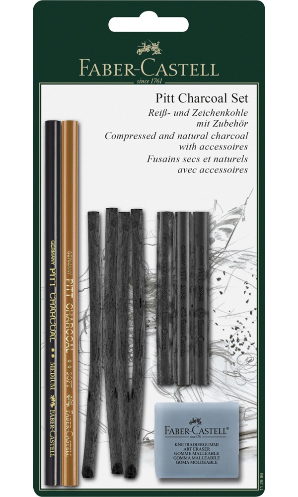 Набір олівців графітних Charcoal 10 шт., 112996, Faber-Castell