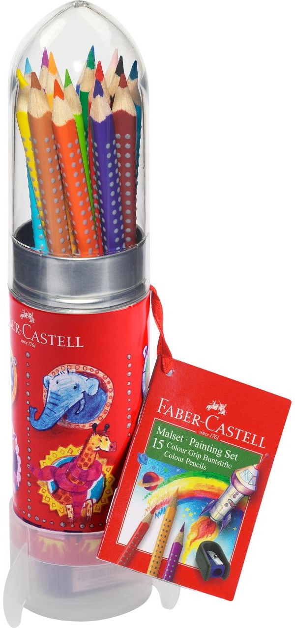 Набор карандашей акварельных 15 цв.+ точилка в метал, 112457 Faber-Castell, 27635