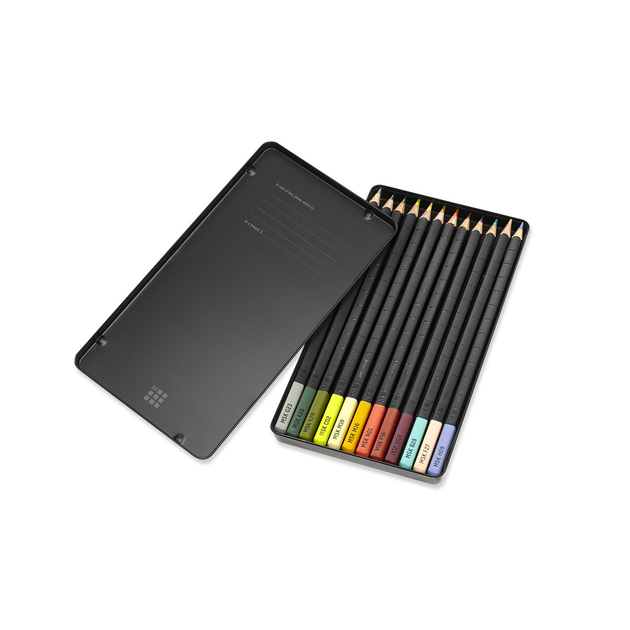 Набір олівців акварельних кол.,12 шт, Moleskine Urban Nomad, EW8P12COLB 2