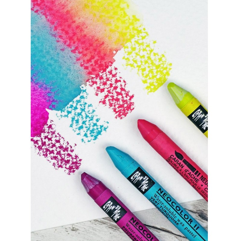 Пастель воскова акварельна 15 кол. Caran d`Ache Neocolor II мет. бокс, 7500.315 4