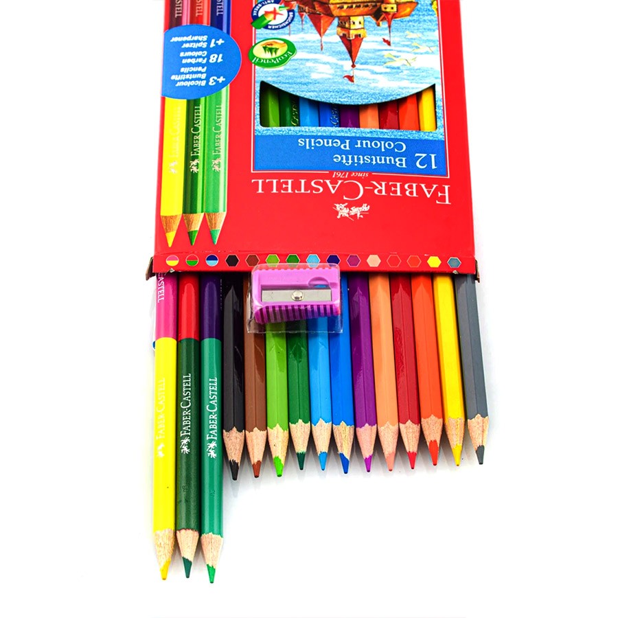 Набор карандашей 12 цв. "Замок" с точилкой, 110312 Faber-Castell 1