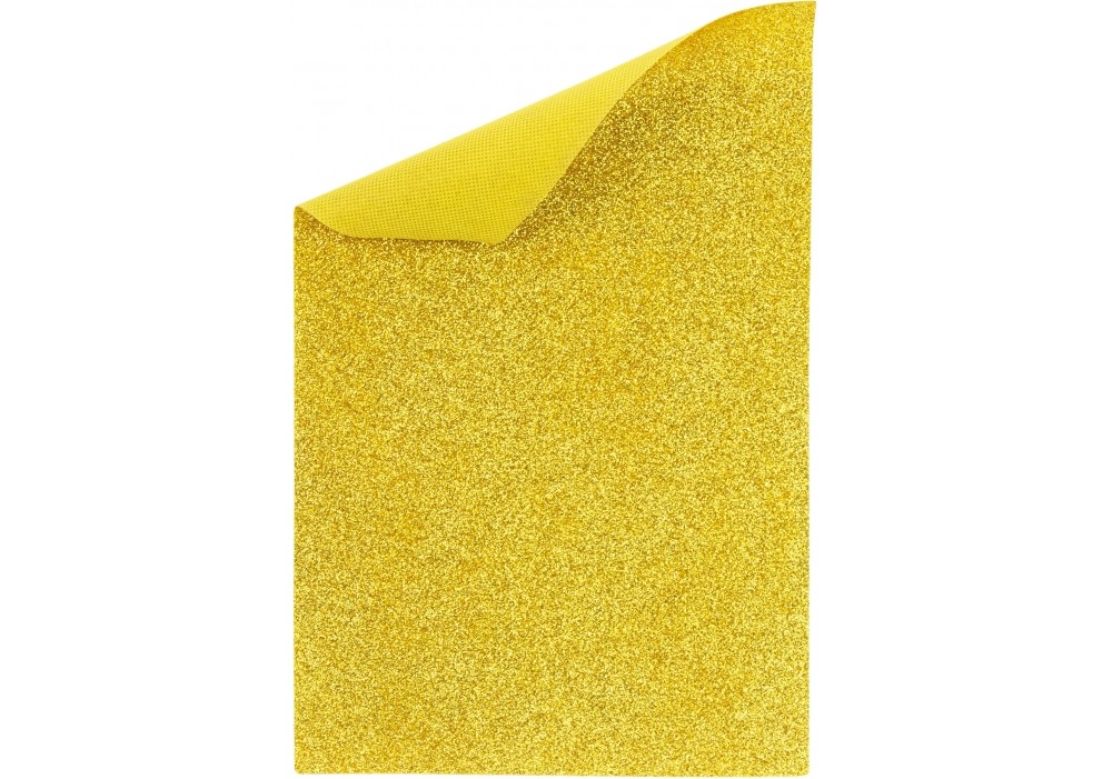 Флізелін з блискітками, 20х30 см, жовтий,MX61881