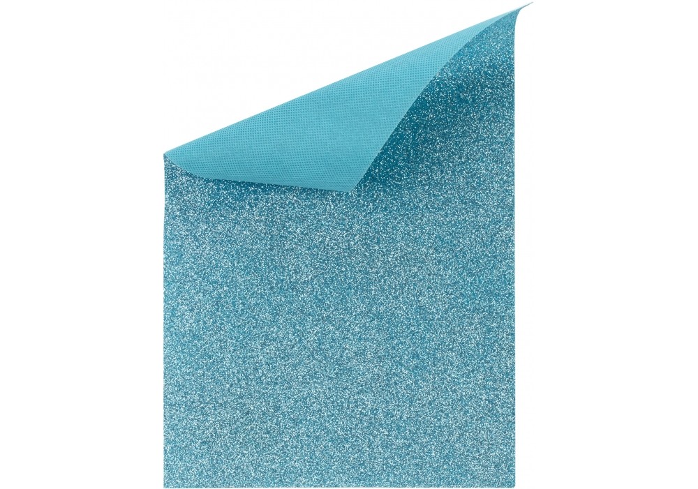 Флізелін з блискітками, 20х30 см, блакитний,MX61883