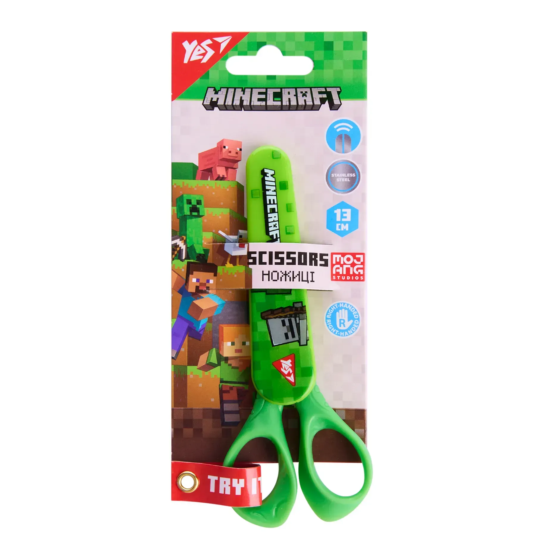 Ножиці "Minecraft" 13 см,  у футлярі, 480463 Yes
