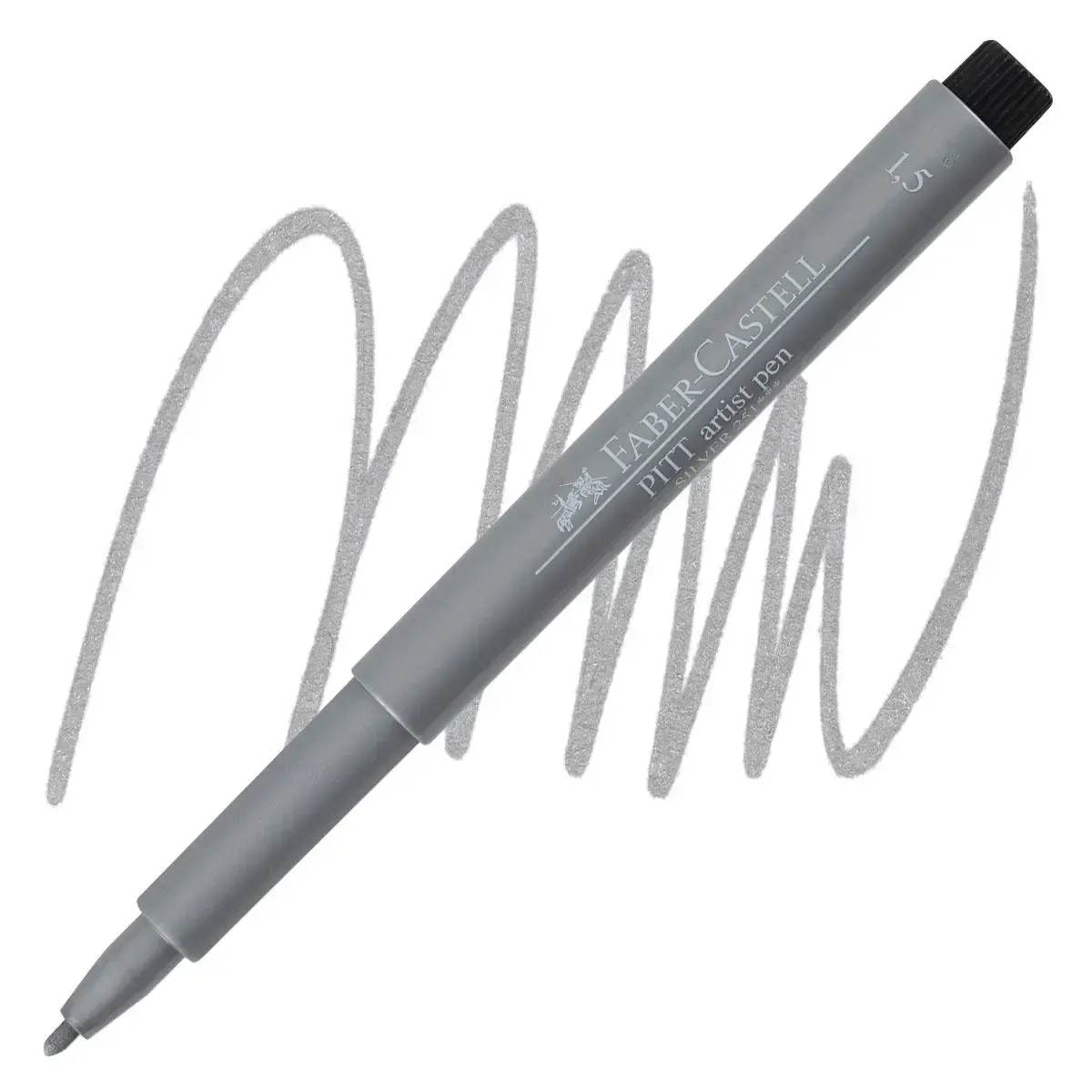 Ручка капілярна PITT Brush Artist Pen Metallik М срібло, 167351 Faber-Castell 1