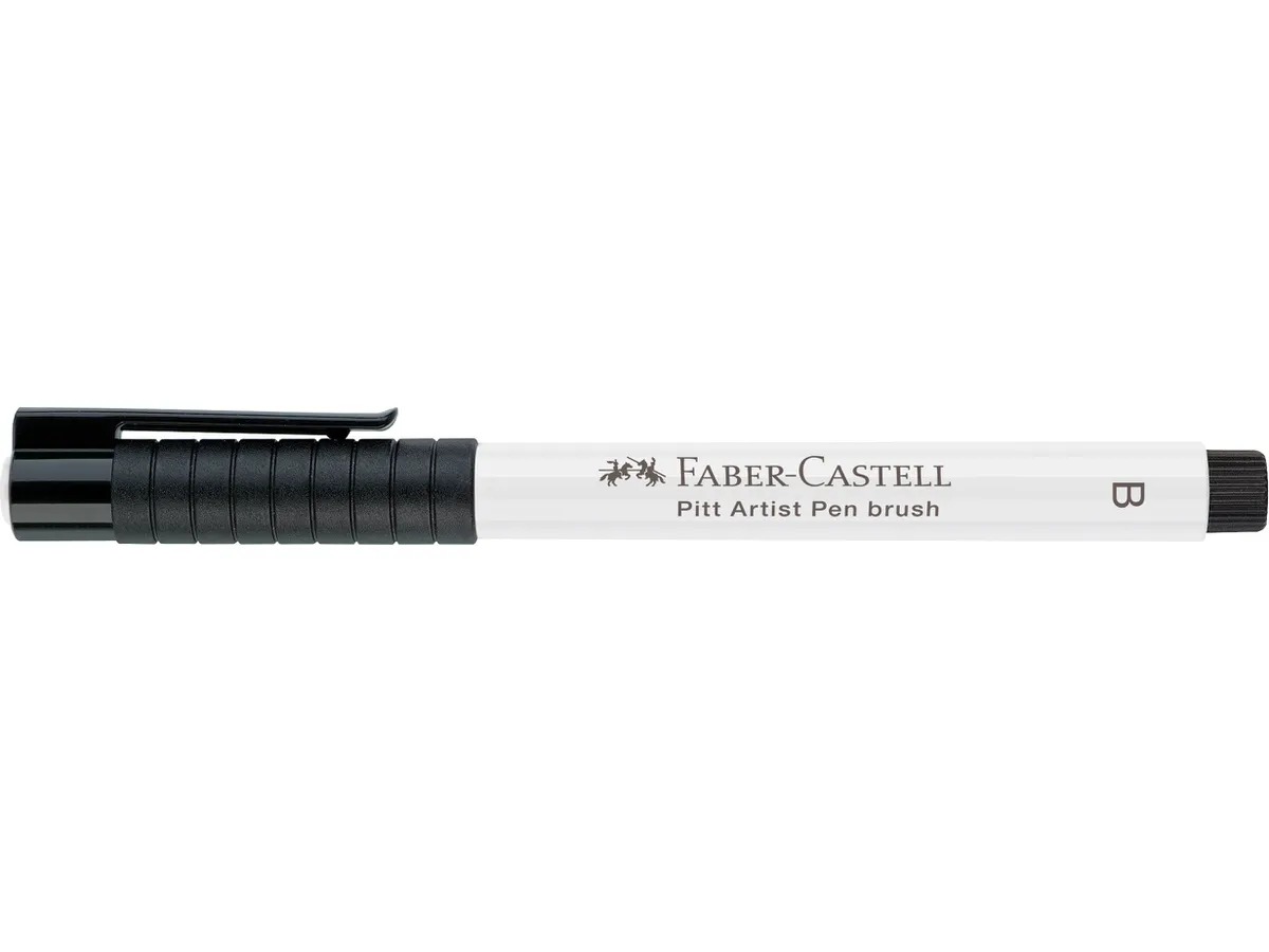 Ручка капілярна PITT Brush Artist Pen 101 біла, 167401 Faber-Castell 1