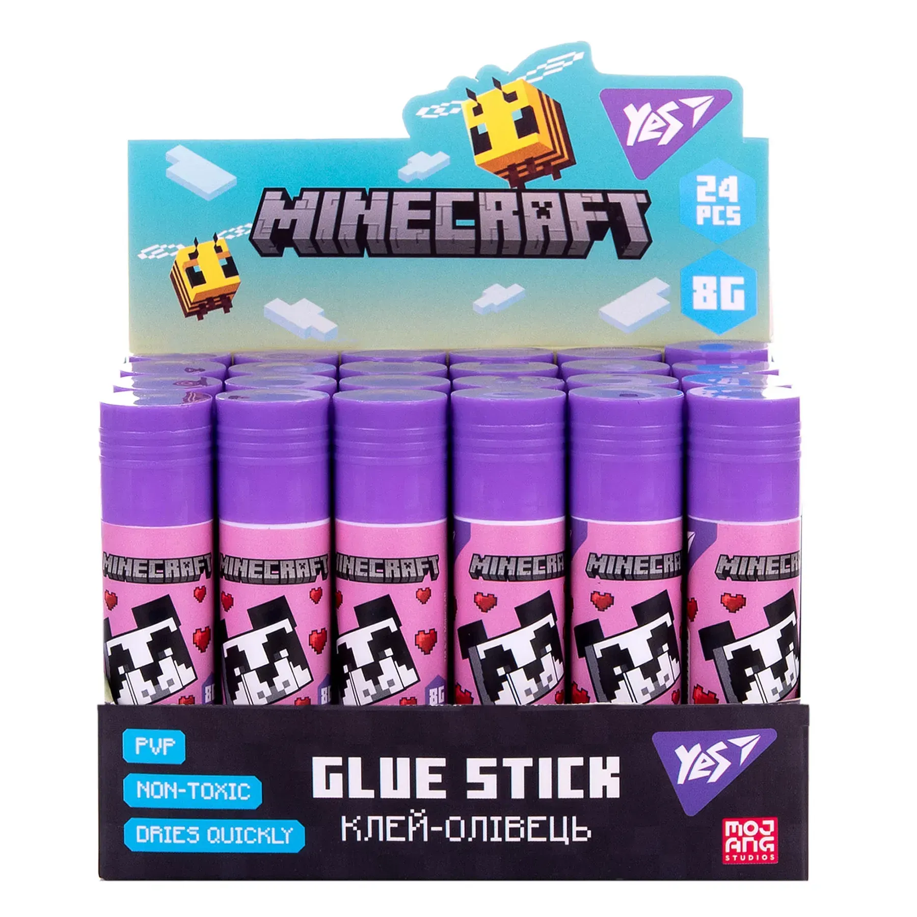 Клей-карандаш 8г, PVP "Minecraft.Spring" YES, 320304 1