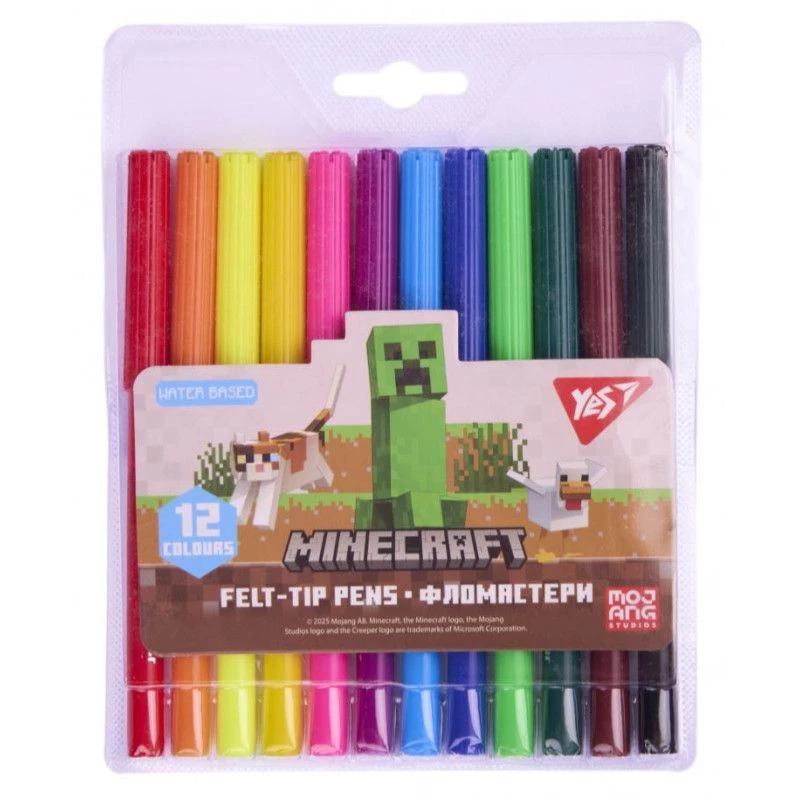 Фломастери 12 кол. "Minecraft", 650567 Yes