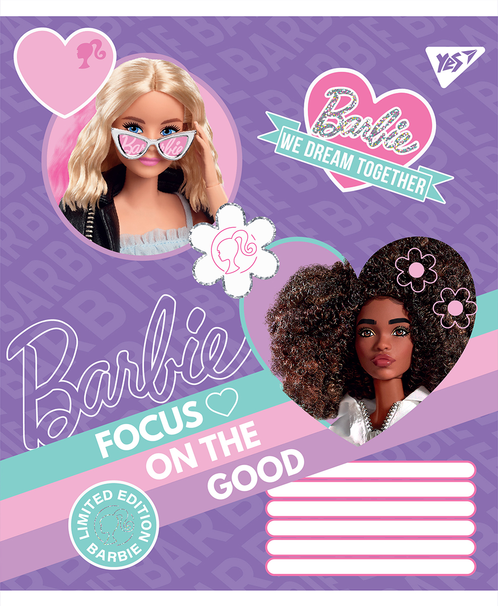 Зошит 12 лін. YES Barbie, 766201