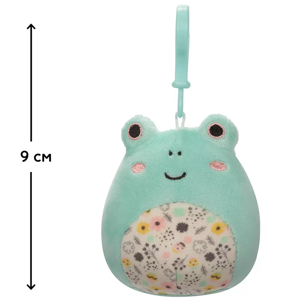 М`яка іграшка на кліпсі SQUISHMALLOWS - ЖАБКА ФРІД, 9 см, SQCP00179 1