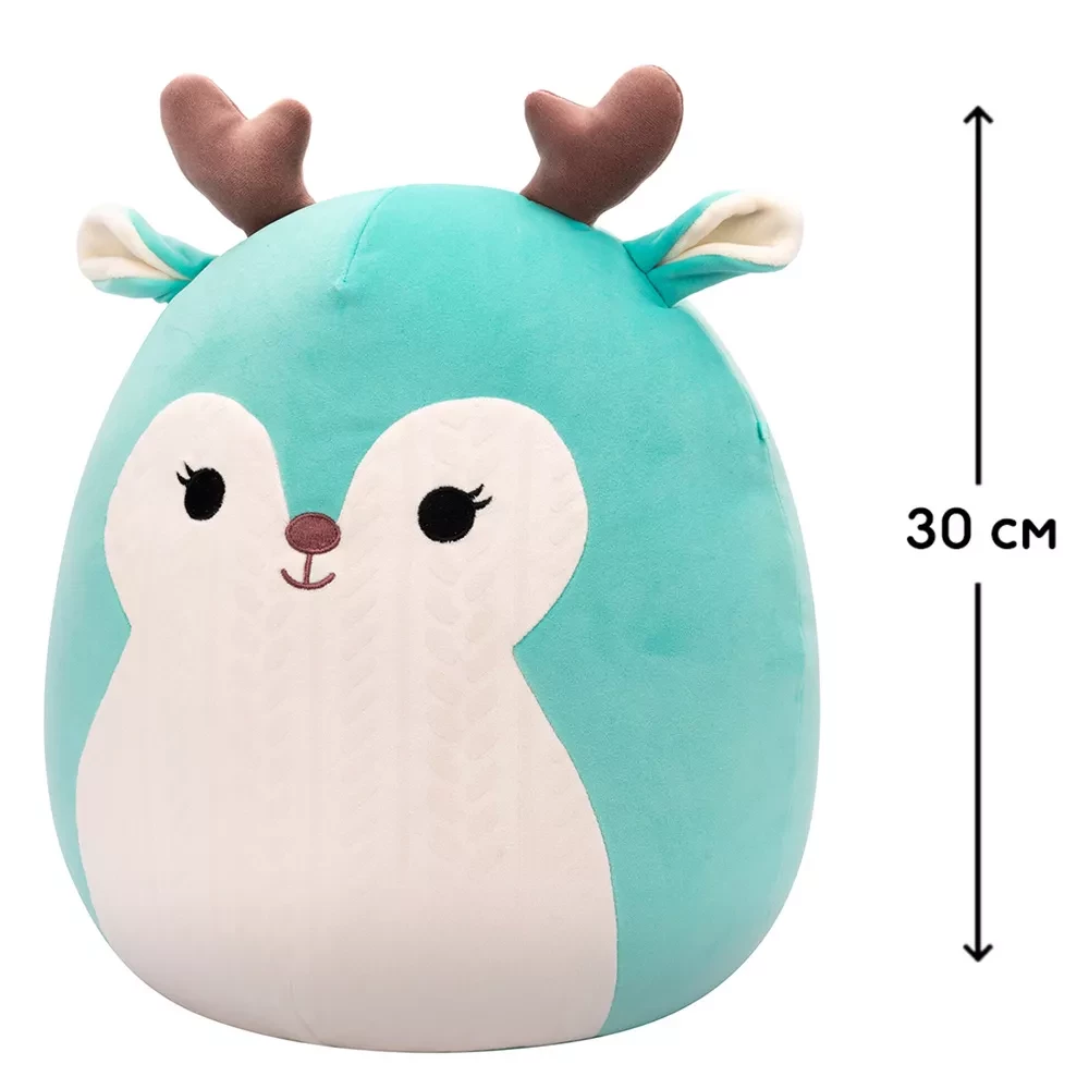 М`яка іграшка SQUISHMALLOWS - ОЛЕНЬ ЛОПСАНГ, 30 см, SQCR06688 1
