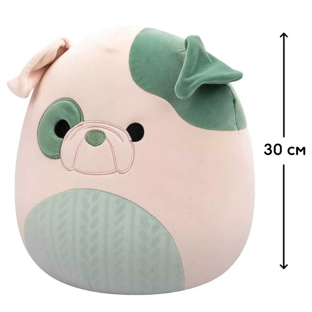 М`яка іграшка SQUISHMALLOWS - БУЛЬДОГ АВГУСТІН, 30 см, SQCR06691 1