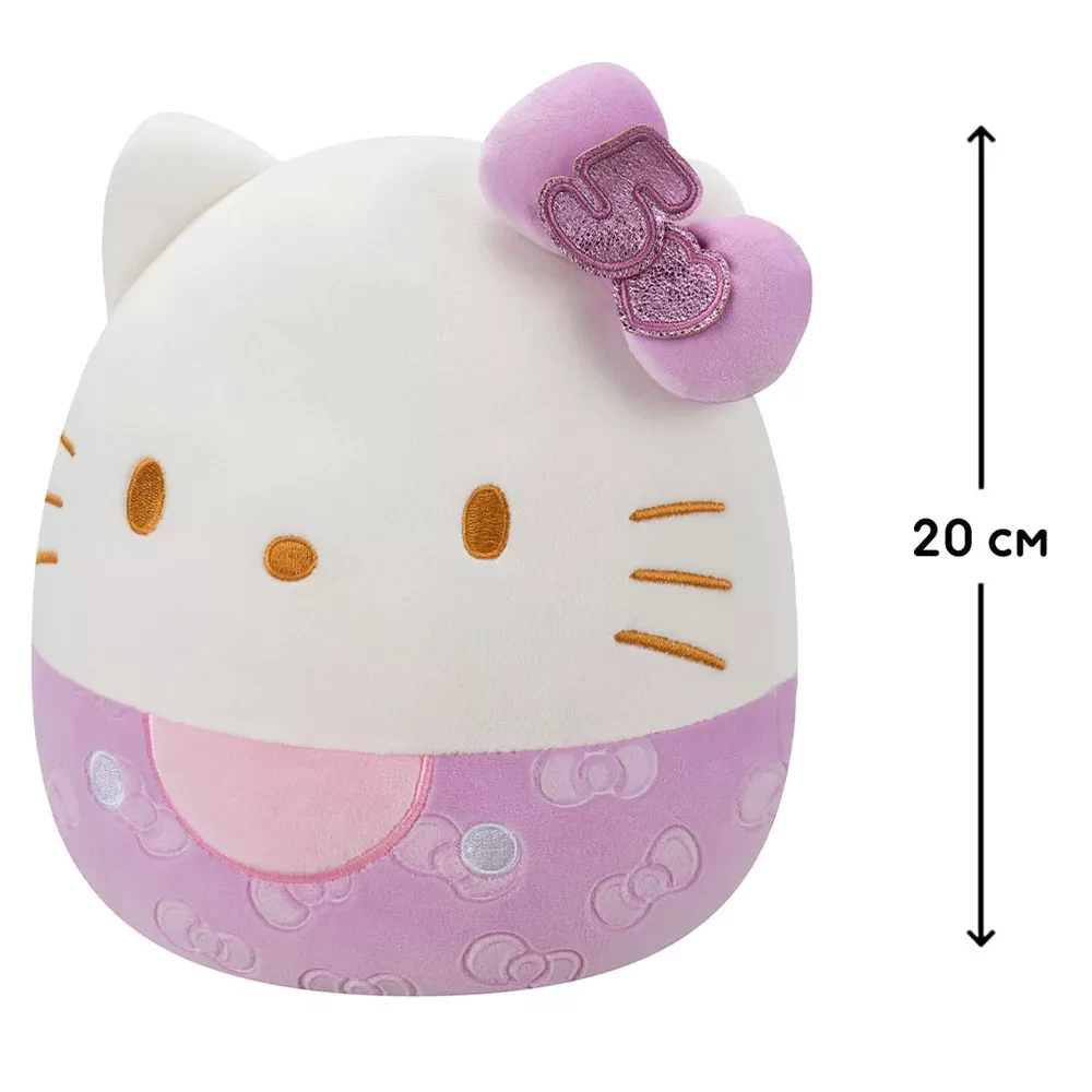 М`яка іграшка SQUISHMALLOWS серії "Хелоу Кітті" - ХЕЛОУ КІТТІ В ПУРПУРОВОМУ, 20 см, SQSN00499 1