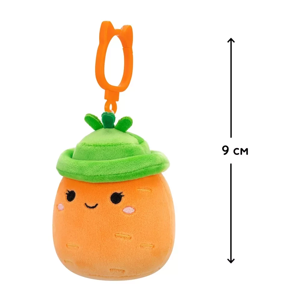 Мягкая игрушка на клипсе SQUISHMALLOWS - МОРКОВКА КАРОЛИНА, 9 см, SQCP00462 1