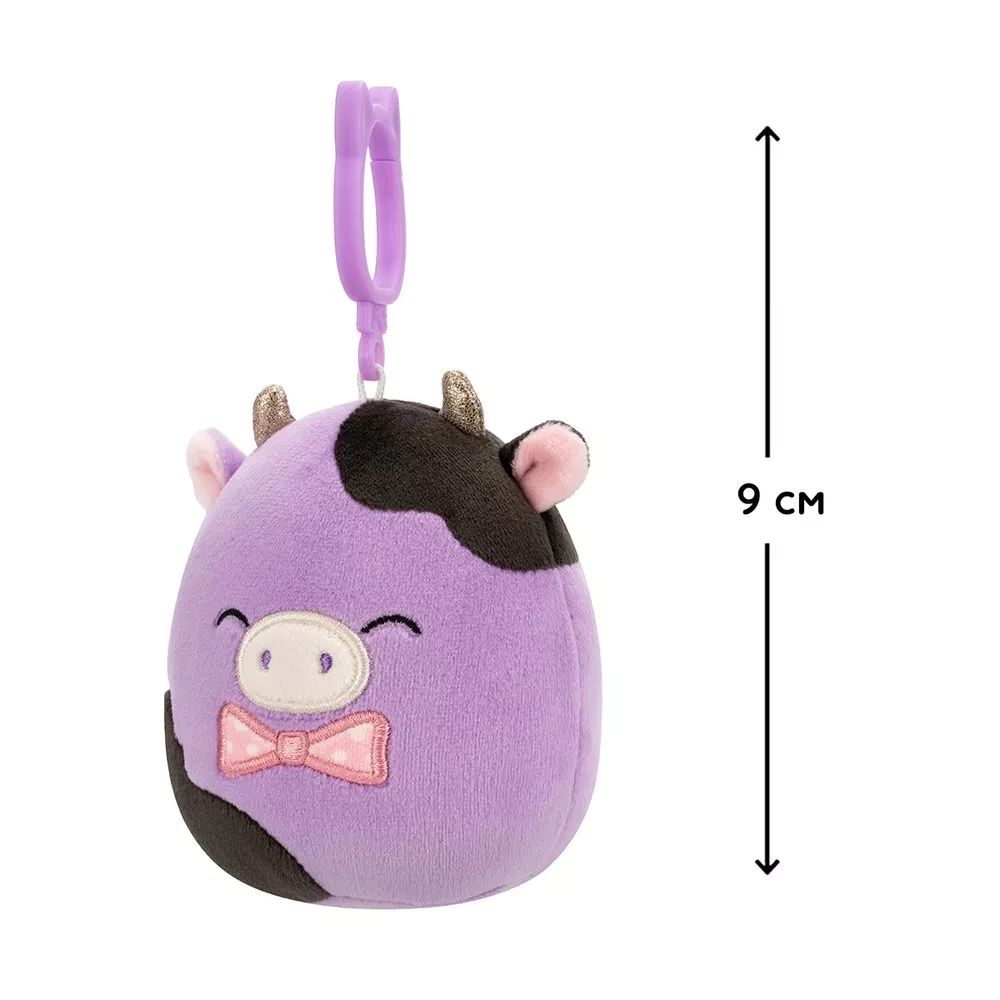 Мягкая игрушка на клипсе SQUISHMALLOWS - КОРОВКА АЛЕКСИ, 9 см, SQCP00463 1