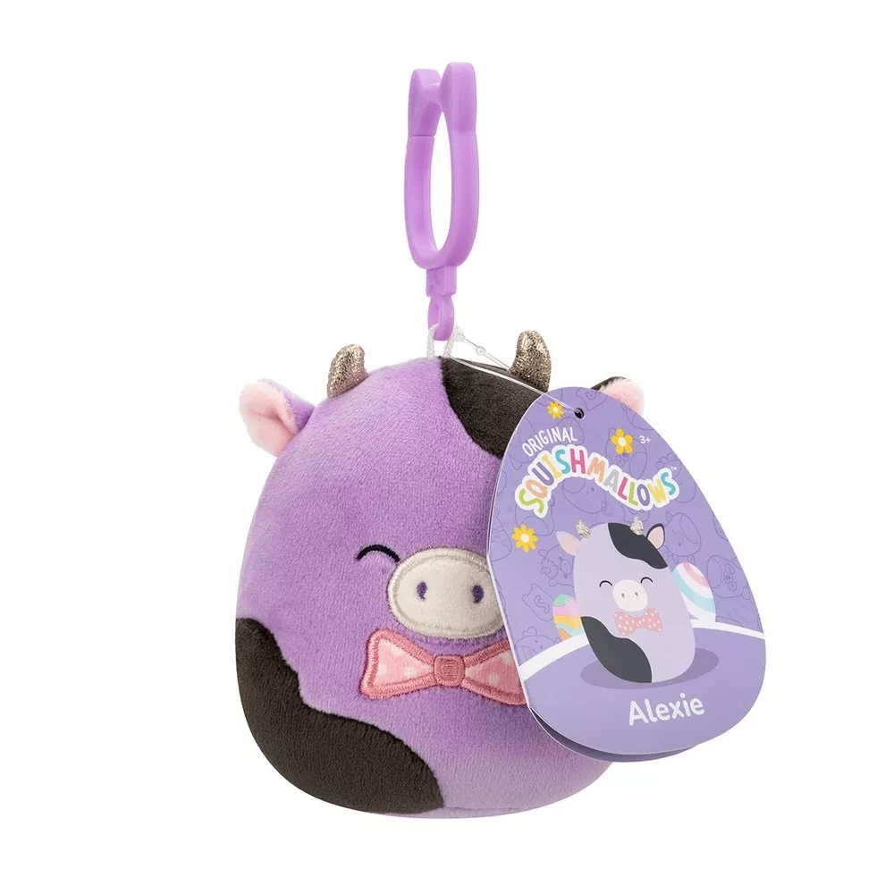 Мягкая игрушка на клипсе SQUISHMALLOWS - КОРОВКА АЛЕКСИ, 9 см, SQCP00463 6