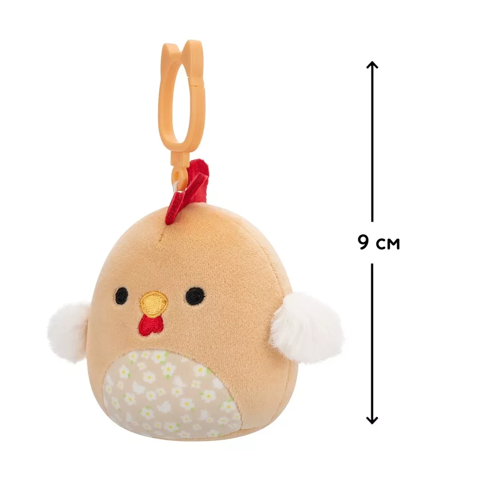 Мягкая игрушка на клипсе SQUISHMALLOWS - ПЕТУШОК РУТИ, 9 см, SQCP00465 1