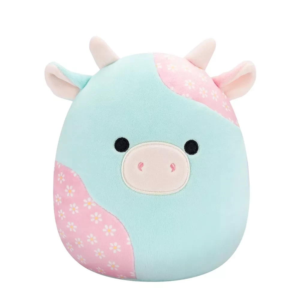 Мягкая игрушка SQUISHMALLOWS - МЯТНАЯ ПАСТЕЛЬНАЯ КОРОВКА, 19 см, SQER01209