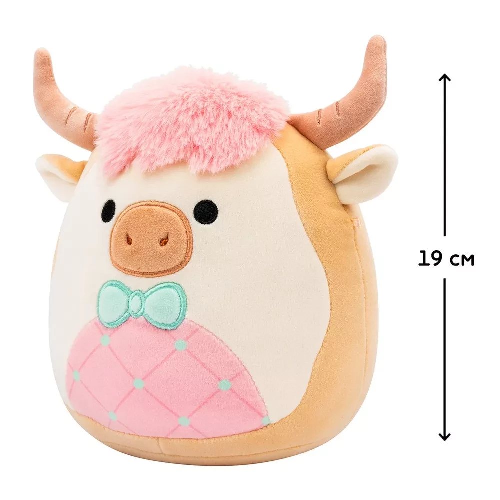 Мягкая игрушка SQUISHMALLOWS - КОРОВКА САМСОН, 19 см, SQER01229 1