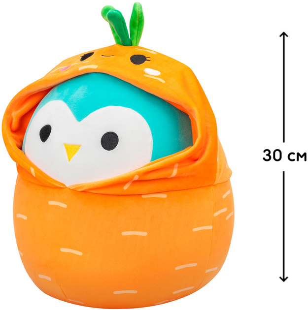 М`яка іграшка SQUISHMALLOWS - СОВА ВІНСТОН, 30 cm, у одязі, SQER00929 1