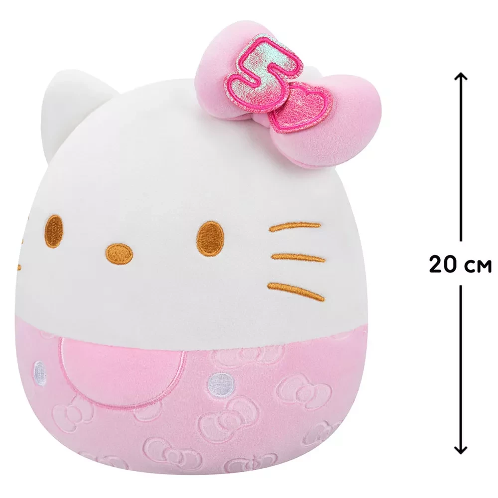 М`яка іграшка SQUISHMALLOWS серії "Хелоу Кітті" - ХЕЛОУ КІТТІ У РОЖЕВОМУ, 20 см, SQSN00497 1