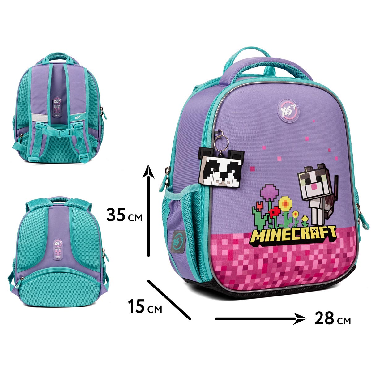 Рюкзак каркасный YES H-100 "Minecraft Pinky", 550094 1