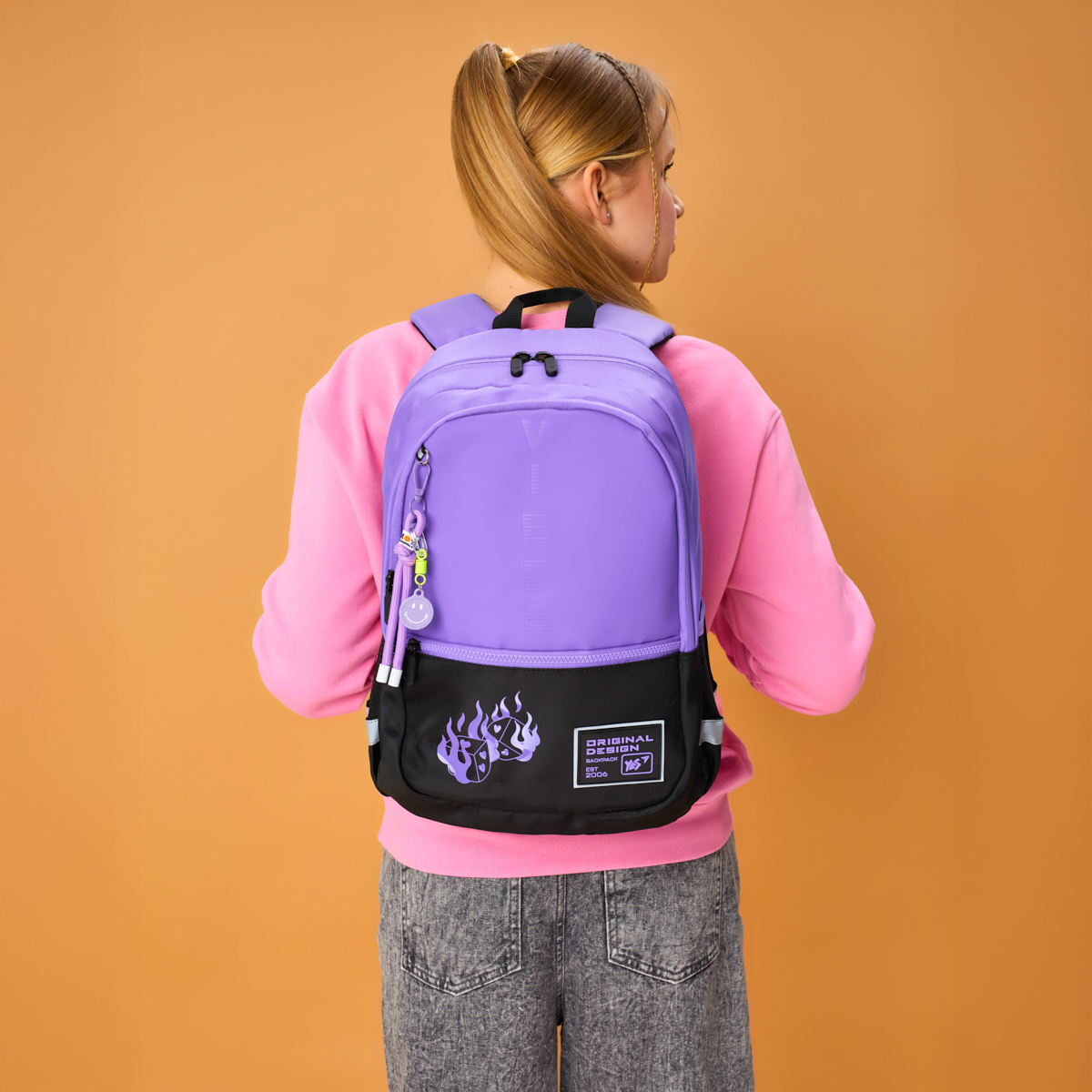 Рюкзак YES T-113 "Lilac Cubes", 559966 16
