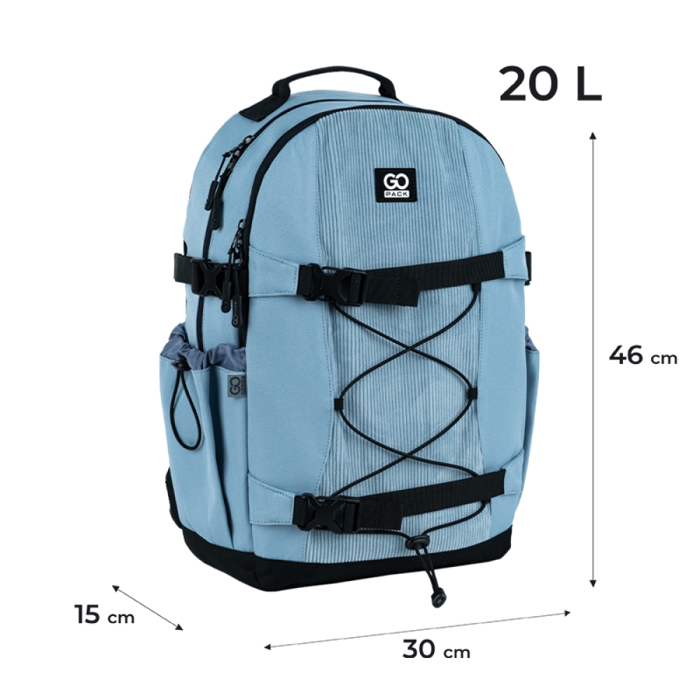 Рюкзак GoPack Education Teens 186 голубой, GO25-186L-2 2