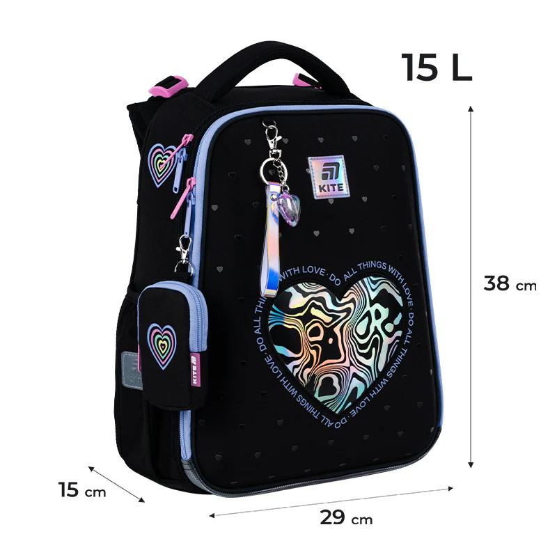 Набір рюкзак + пенал + сумка для взуття Kite 531 Love is, SET_K25-531M-2 2