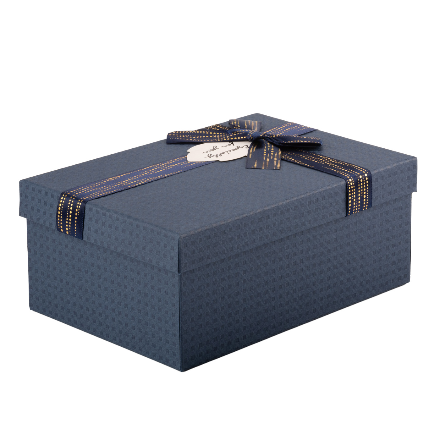 Подарункова коробка прямокутна, "For You" синя з бантом, 21*14*8 см, 1235077682